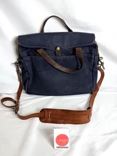 Filson Original Briefcase Navy Made in USA with Shoulder Strap