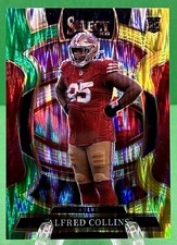 2025 Panini Select Alfred Collins RC Concourse Green & Yellow Prizm Shock #17