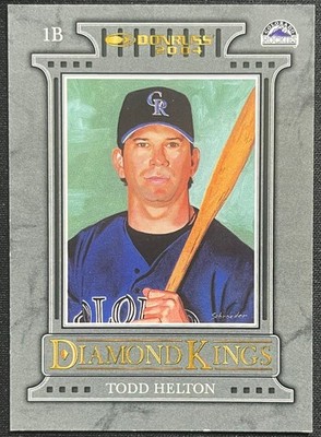 2004 Donruss Diamond Kings Todd Helton Silver Press Proof #96/100 Rockies