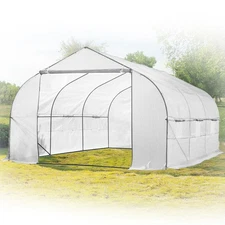 Garden Greenhouse Walk-In Green Hot Plant House Shed Storage PE Cover 11ft x 10'