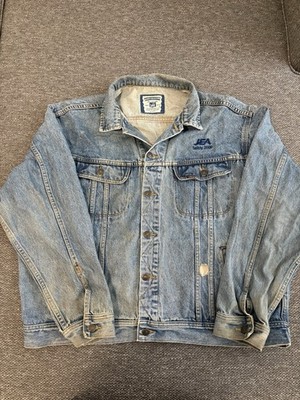 Lee Denim Trucker Jacket Blue Mens XL Vintage Made in USA 100% Cotton