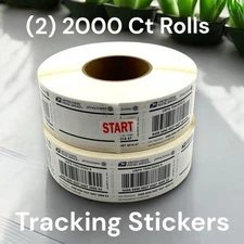 (2) Roll of 2000 Pitney Bowes Label 888 Tracking stickers for USPS 📦 Packages