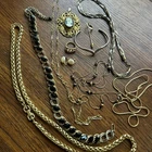 VTG Mixed Costume Jewelry Lot Necklaces Bracelet Earrings Ring Pin