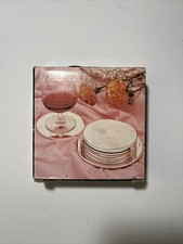 Vintage 1970s Silver Plated Drinks Coaster Set 7 Piece - Used In Original Box