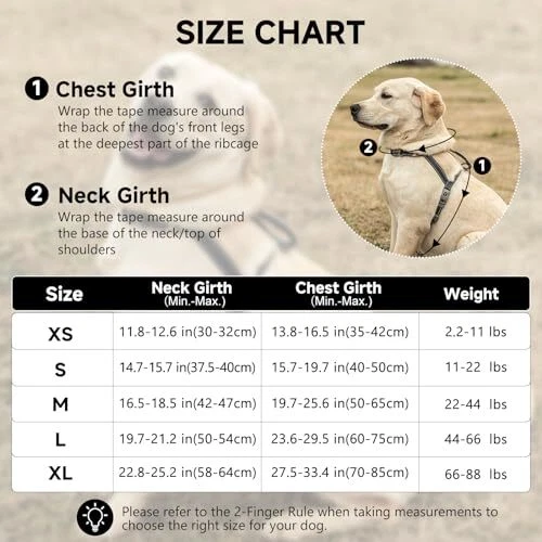 Dog Harness for Large Dogs, No Pull Dog Harness with 2 Adjustable XL Black Dog Harness for Large Dogs, No Pull Dog Harness with 2 Adjustable XL Black