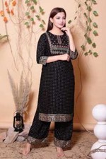 Women's Premium Black Kurti with Pant Party Occasion Festival Wear Item