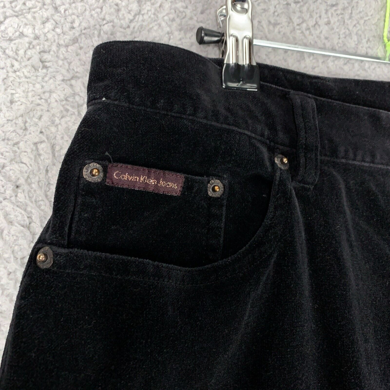 Vintage Calvin Klein Velvet Pants Womens Size 12 … - image 3