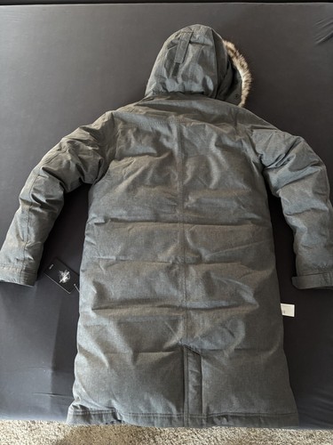 Neu mit Etikett Eddie Bauer Superior Daunen Stadion Parka Mantel für Herren grau Small UVP $ 400 - Bild 7 von 7