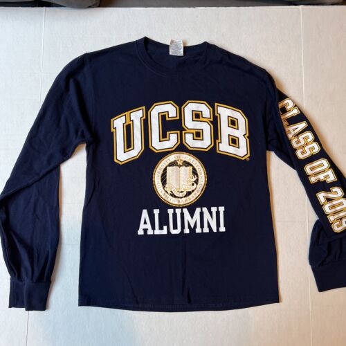 New Authentic UCSB Gauchos Alumni Class Of 2019 L/S Shirt Adult Small Blue NCAA