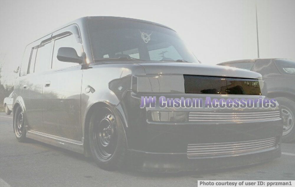 Fits 04-06 Scion xB GTS Smoke Acrylic Headlight Upper Grille Panel