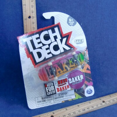 NIB Tech Deck Baker Skateboards Ultra Rare Rowan Fingerboard Pink Orange Green