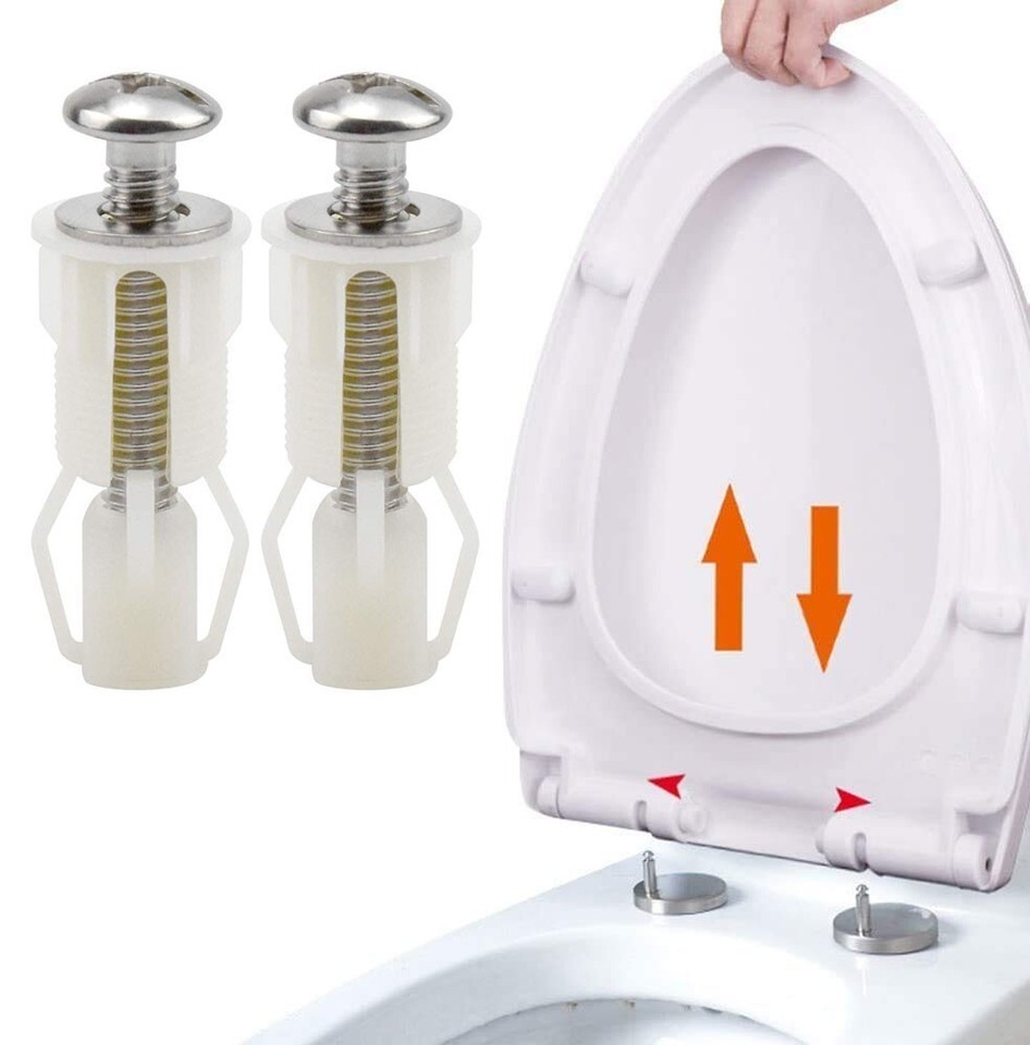 Adjustable Toilet Seat Fixing Kits with Screws Nut Lid Cover and Washers eBay