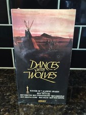 Original 1991 Release DANCES WITH WOLVES VHS SEALED w/ Watermark Ready 4 Grading