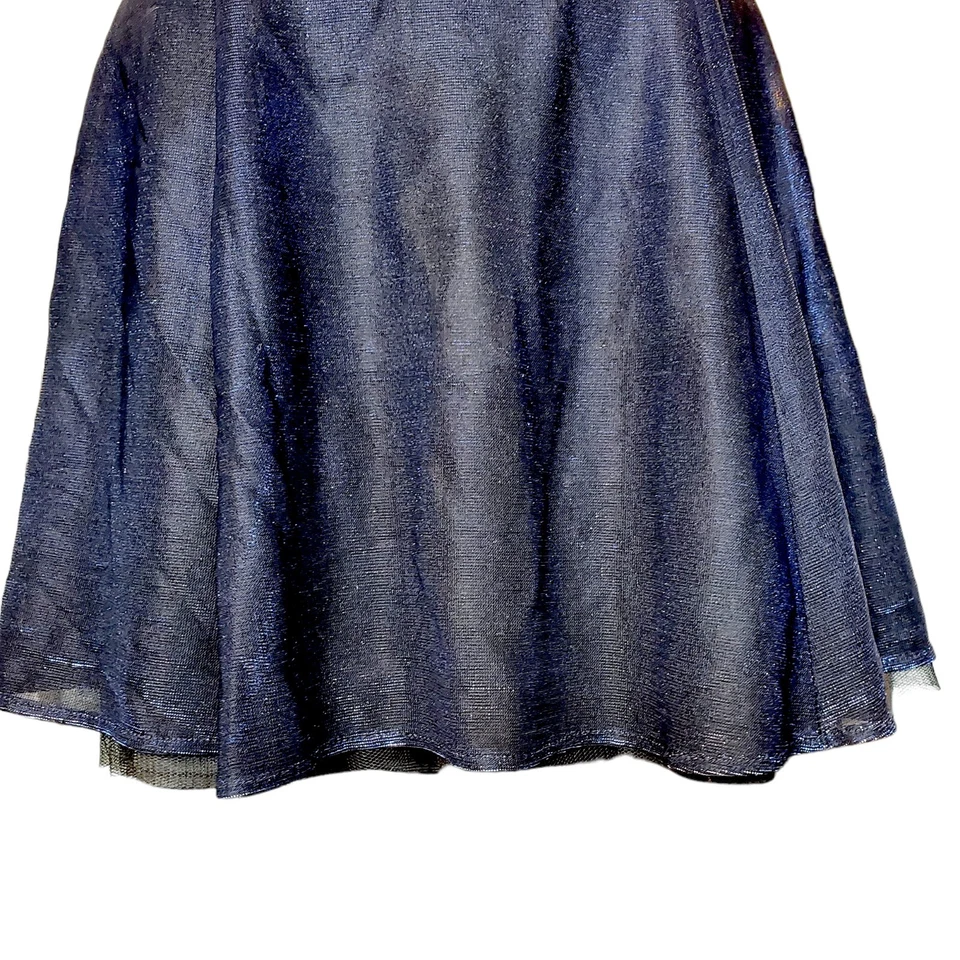 Винтажный 90-х металлический синий с ремешками мини-платье официальный 8 Hoco выпускного вечера официальный вечеринки - Изображение 4 из 4