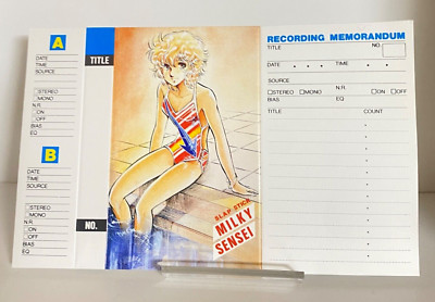 Slap Stick Milky Sensei Cassette Tape Index Label Card Bathing Suit Rare