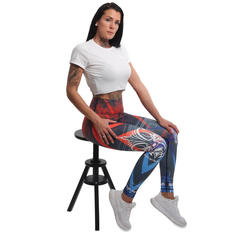 Neue Yakuza Damen Bipolar Slide Leggings - Schwarz - Bild 1 von 1