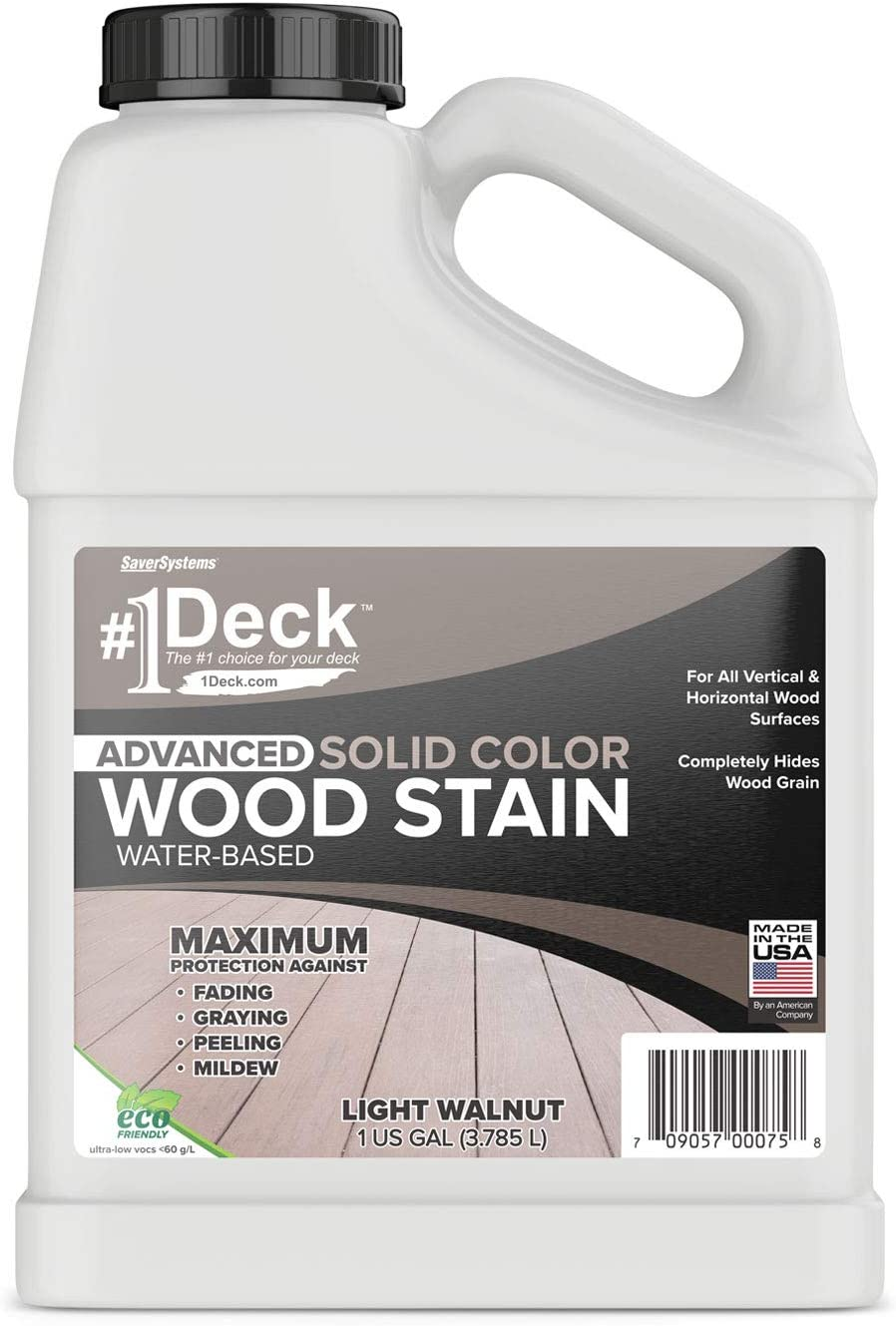 #1 Deck Wood Deck Paint and Sealer - Advanced Solid Color Deck Stain for Decks,