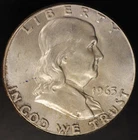 1963 FRANKLIN HALF DOLLAR FRESH FROM AN ORIGINAL COLLECTION-LOT AA-5549