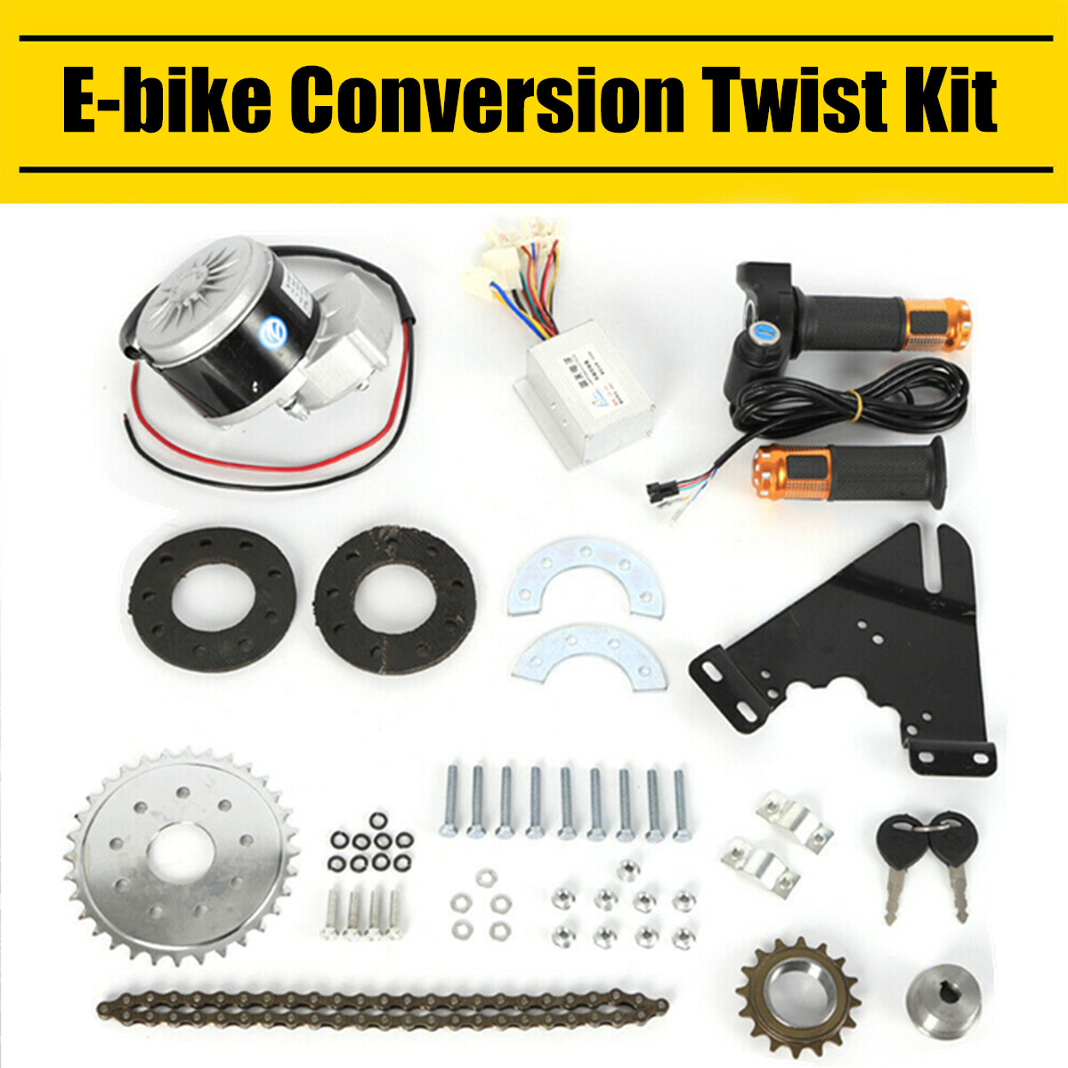 Electric Conversion Twist Kit for Bike Left Chain Drive Custom 250W 24V