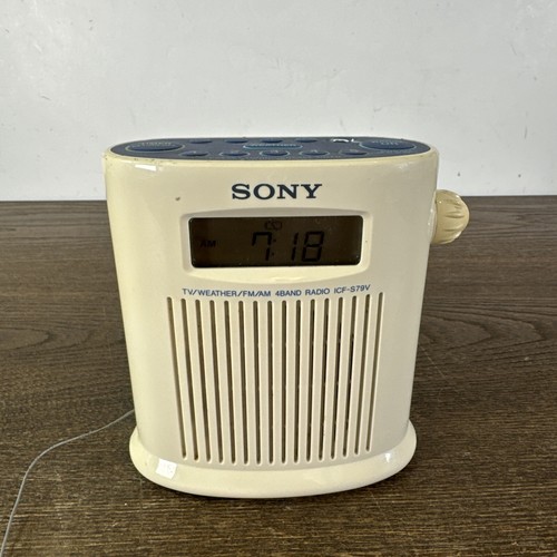 SONY Shower Mate FM/AM 4 Band Radio TV Weather ICFS79V eBay