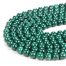 Deep Green Natural Malachite Gemstone Grade AAA Round 6MM 8MM Loose Beads D87 