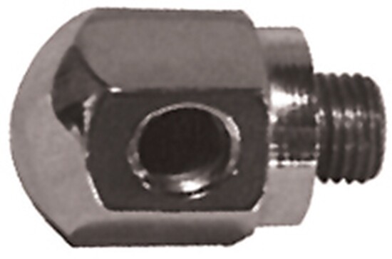 Chrome Rocker Box Shaft End Oil Pressure Gauge For Harley Ironhead & Shovelhead (1971-Up) - 0-60 PSI, Liquid Filled