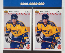 Niklas Lidstrom - 1991-92 Upper Deck Rookie Card #26 - 2 card lot