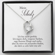 Geschenk für Ehefrau - Halskette Frauen - Pe...