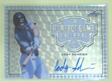 BB Cody Schrier 2020 Leaf Metal Perfect Game All-American AU Gold Super 1/1