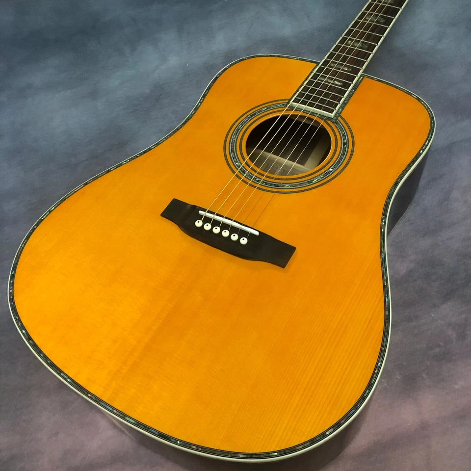41 "D Series Solid Wood Polished Surface Yellow Acoustic Guitar - Image 3 of 4