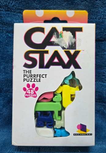 Cat Stax - The Purrfect Puzzle Game (Brainwright) Complete In Box w/ 48 ...