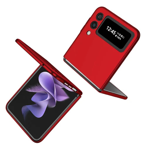 For-Samsung Galaxy Z Flip 4 3 5G Slim Matte Hard Case with Ring+Screen Protector - Picture 49 of 94