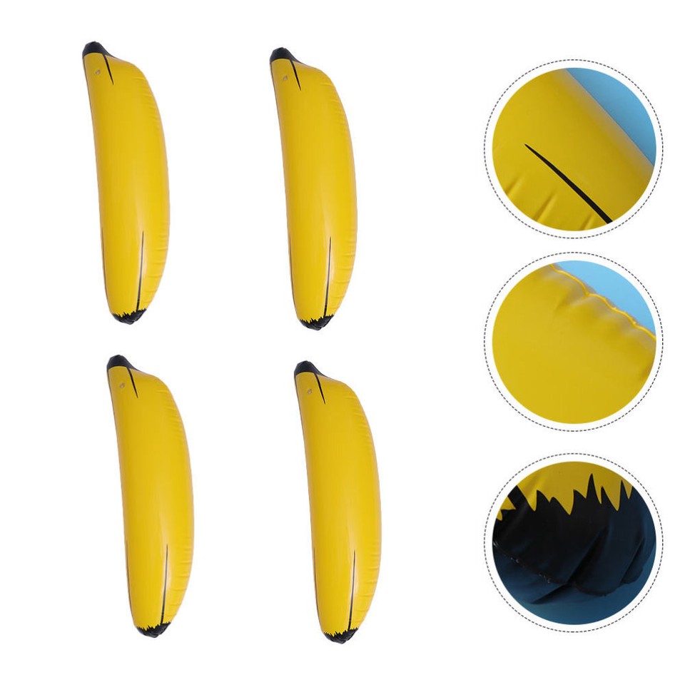 4 Pcs Floating Pool Banana Swimming Movie Theater Inflatable Yellow Toy Child eBay