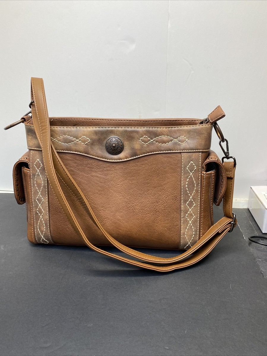 BLAZIN ROXX Women's Vegan Leather Satchel Handbag w/decorative