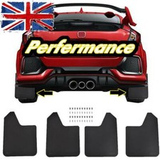 Universal Car Performance Mudflaps Mud Flaps Guard Wide Racing Rally W/Clips 4Pc