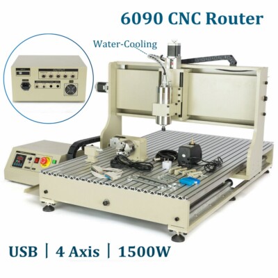USB 4 Axis VFD 6090 CNC Router Engraver 3D Engraving Ball Screw Milling Machine