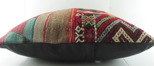 Handmade Turkish Patchwork Pillow Cover 20" Decorative Multicolor Throw Pillow - Picture 8 of 10