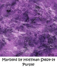 Marbled Tonal Marble Cotton Quilt Fabric Hoffman BTY S4824-14 Purple