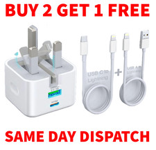 iPhone Charger Plug Cable USB-C USB Fast PD 20W For Apple iPhone 15 14 13 12 11