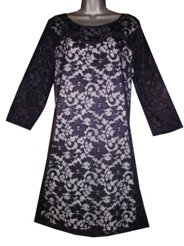  Plus size long sleeved lace knee length party dress - Picture 1 of 4