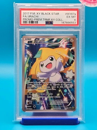 PSA 6 - 2017 POKEMON XY BLACK STAR PROMO XY67a FULL ART/JIRACHI