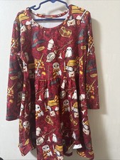Harry Potter Dress Red Size 1XL Age 7-8 3/4 Length Sleeve Waist 28in, Chest 26in