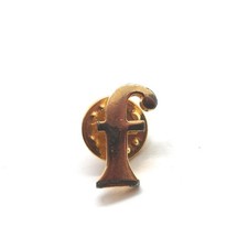 Vintage Letter F Pin Alphabet Initial Monogram Retro Typography Script Font
