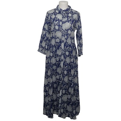 Maison 123, Blusenkleid, Größe: 40, Blau/Weiß, Baumwolle, Blumen, Damen #HBs