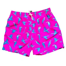 Chubbies Shorts Trunks Suit Mens XL 5.5” The Toucan Do Its Lined Classic Pink