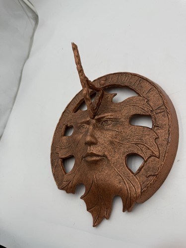 GREENMAN WOODSPIRIT VINTAGE SONNENUHR Carson Statesmetal Freeport PA USA - Bild 3 von 9