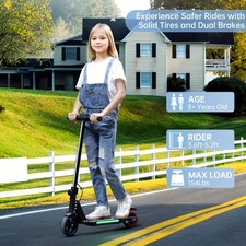 Kids Ages 8 Electric Scooter 150W Lightweight Foldable 14km/h w/ LED Lights E