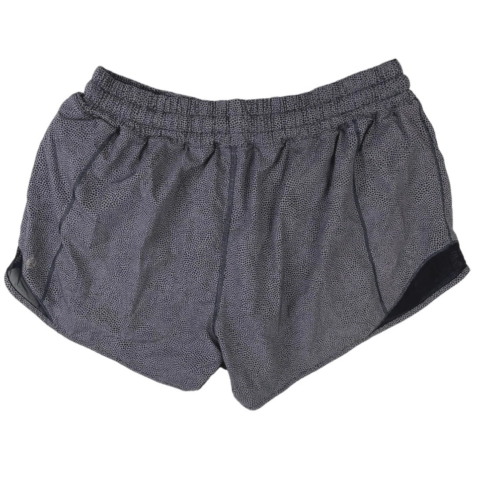Pantalones Cortos Atléticos para Mujer Lululemon Negros Gris Lunares Tiro Alto Talla M Foto 2 de 4