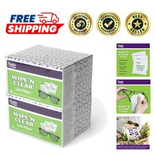 Wipe 'N Clear 150 Count Lens Wipes - Pre-Moistened, Easy Clean for Clear Vision