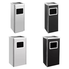 Outdoor Ashtray Dustbin Hotel Rubbish Bin Cigarette Trash Can Stainless Steel